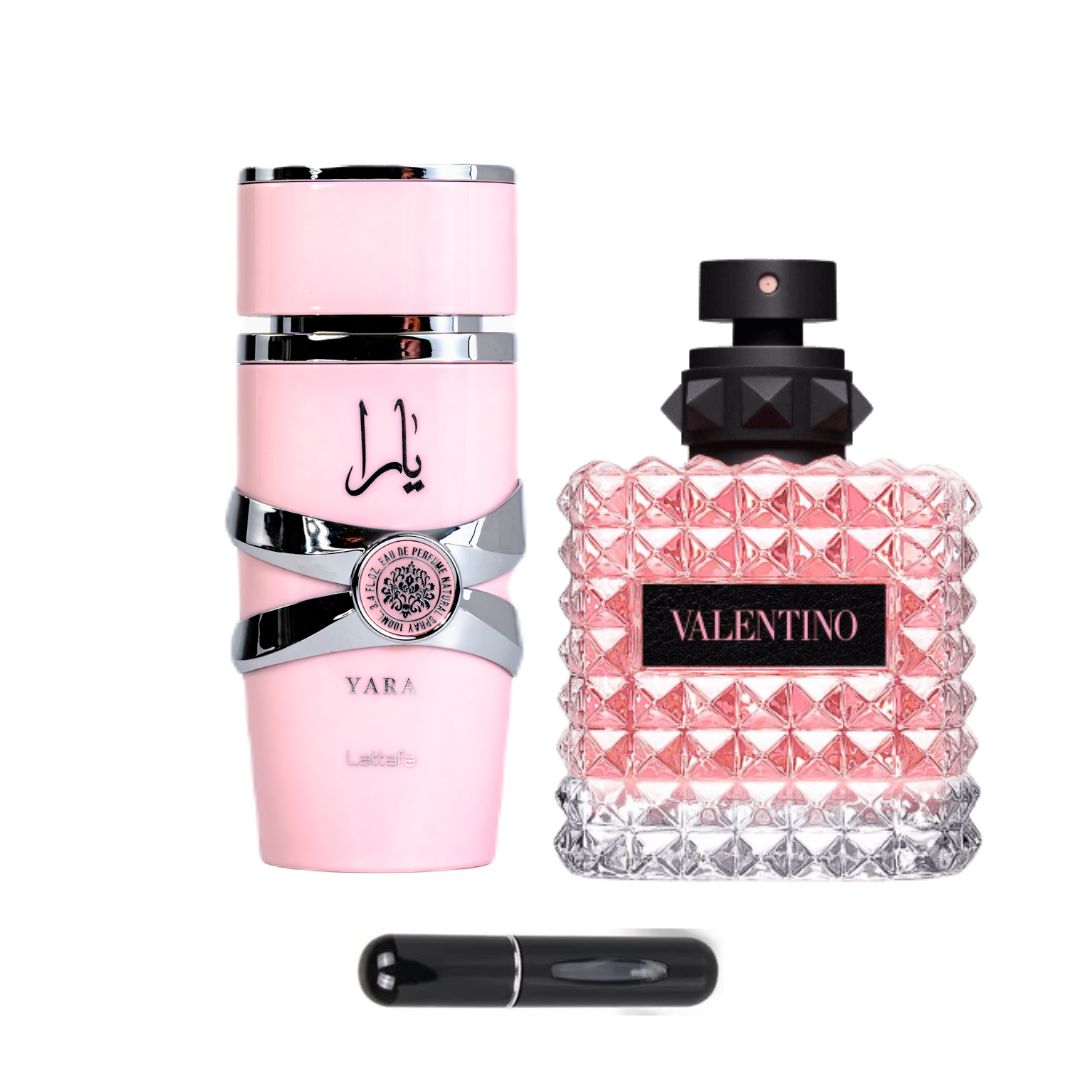 PERFUMES YARA+VALENTINO DONNA + PERFUMER